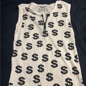 Universal Despicable Me White Top with Black Minion Print